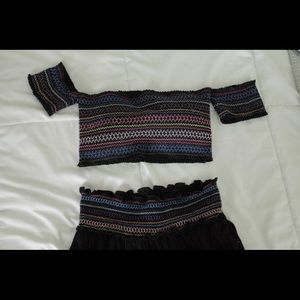 Two piece beach coverup